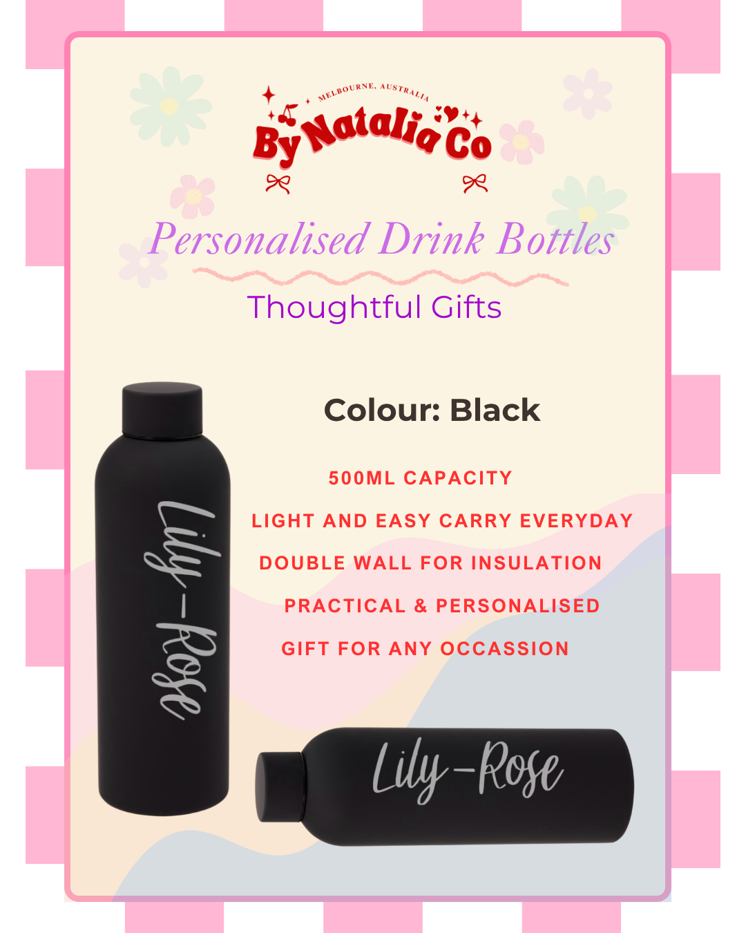 Personalised Water Bottles Made in Melbourne