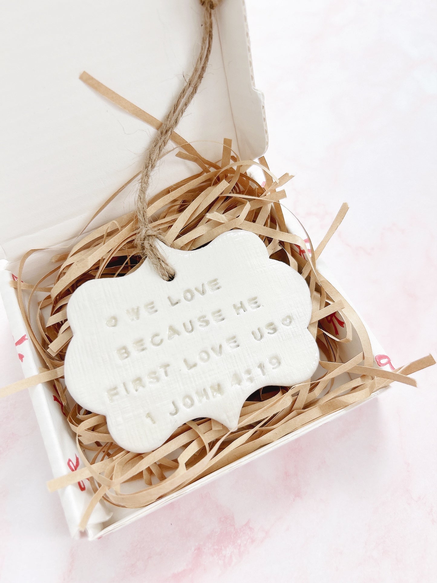 Handmade Christian Gift | We Love Because He First Love Us | Free Shipping | Gift Box Included