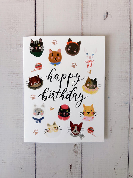 Cute Birthday Card for Cat Lover