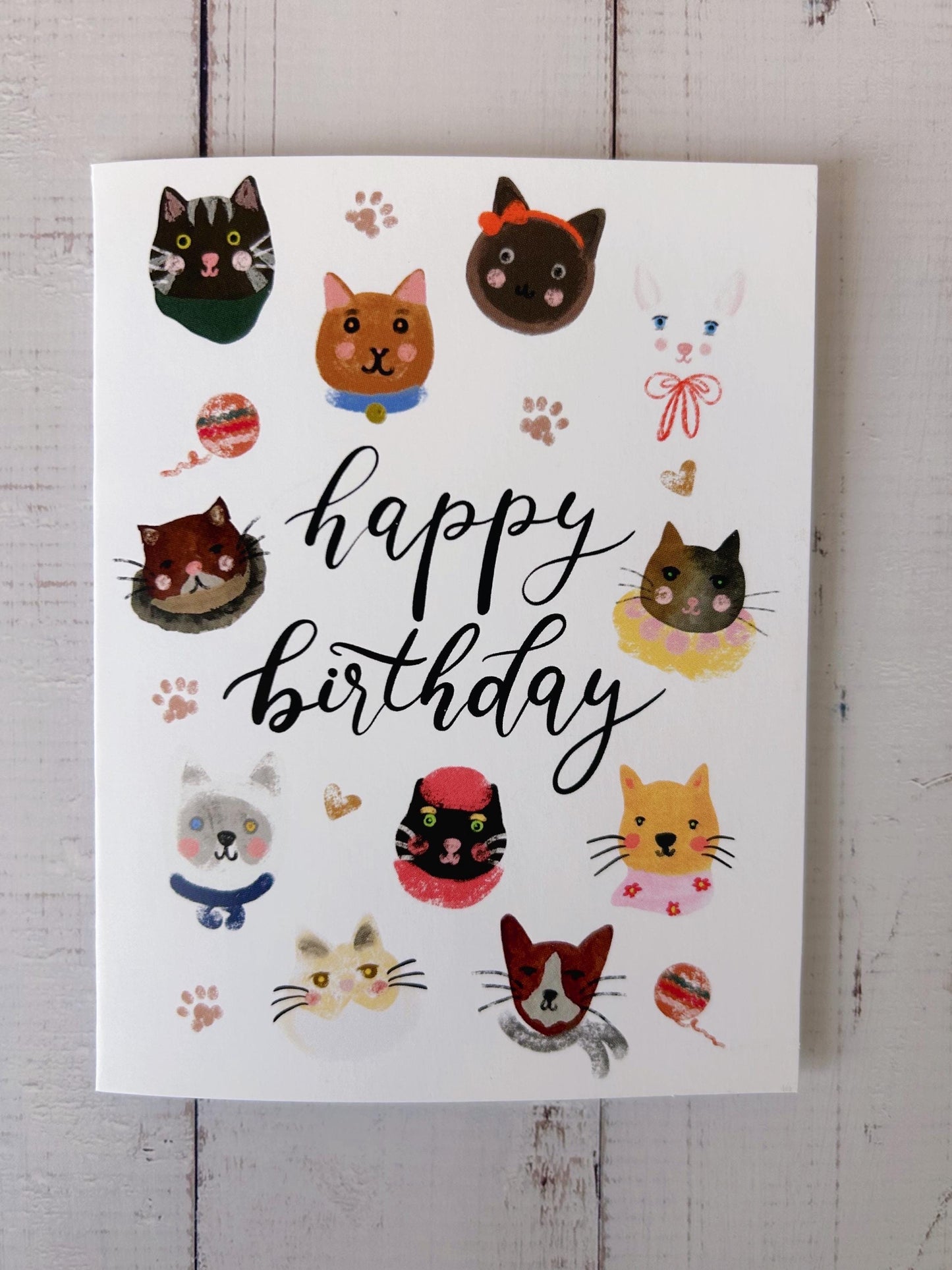 Cat Birthday Card: Hand-Drawn Illustration for Cat Lovers