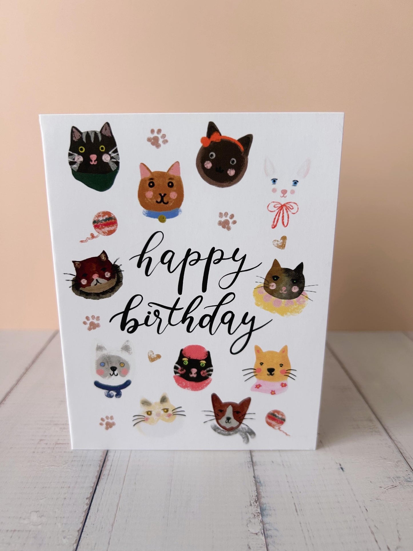 Cat Birthday Card: Hand-Drawn Illustration for Cat Lovers