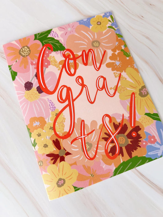 Congratulations Best Friend Card | All Occasions | Floral Card