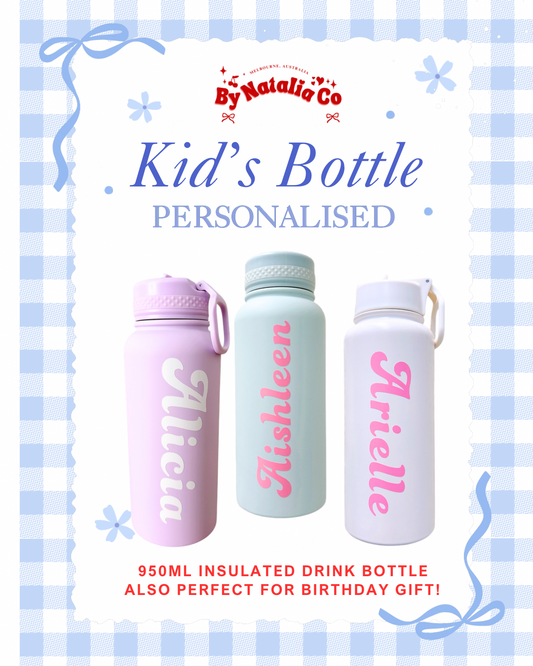 Kids School Bottle | Active Kids Bottle | Personalised | Birthday Presents