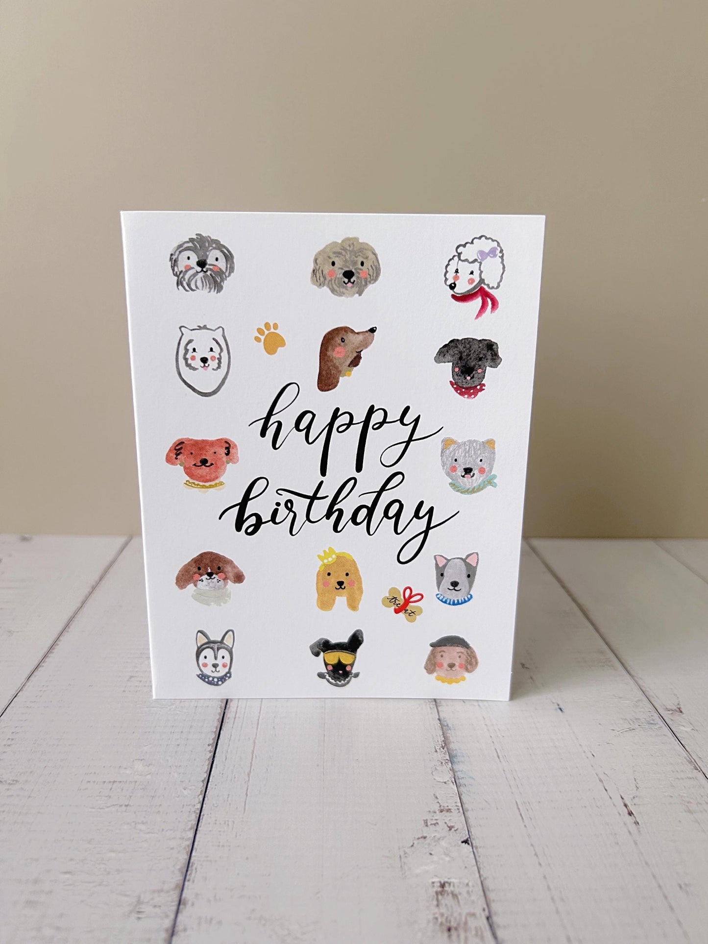 Dog Lover Birthday Card: Hand-Drawn Puppy Greeting Card