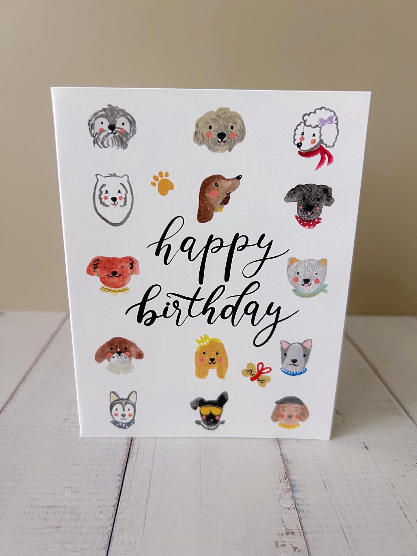 Dog Lover Birthday Card: Hand-Drawn Puppy Greeting Card