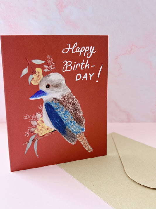 Kookaburra Happy Birthday Greeting Card Aussie Charm