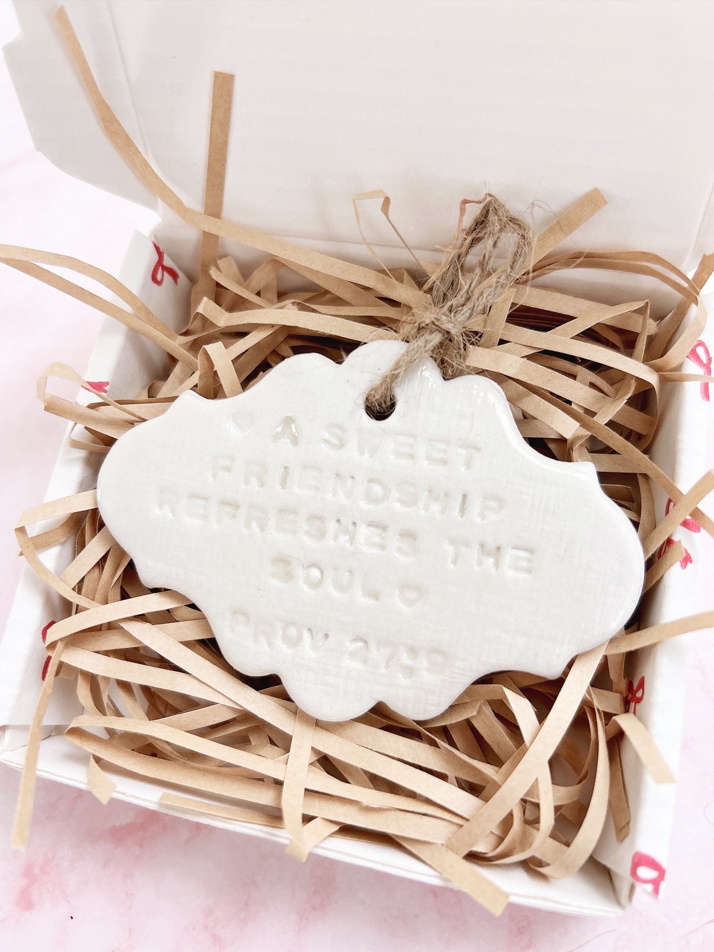 A Sweet Friendship Refreshes The Soul | Christian Friendship Gift | Handmade Scripture Decor