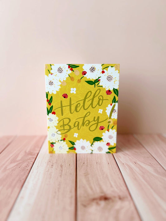 New Baby Card for Unisex, for both baby boy and baby girl