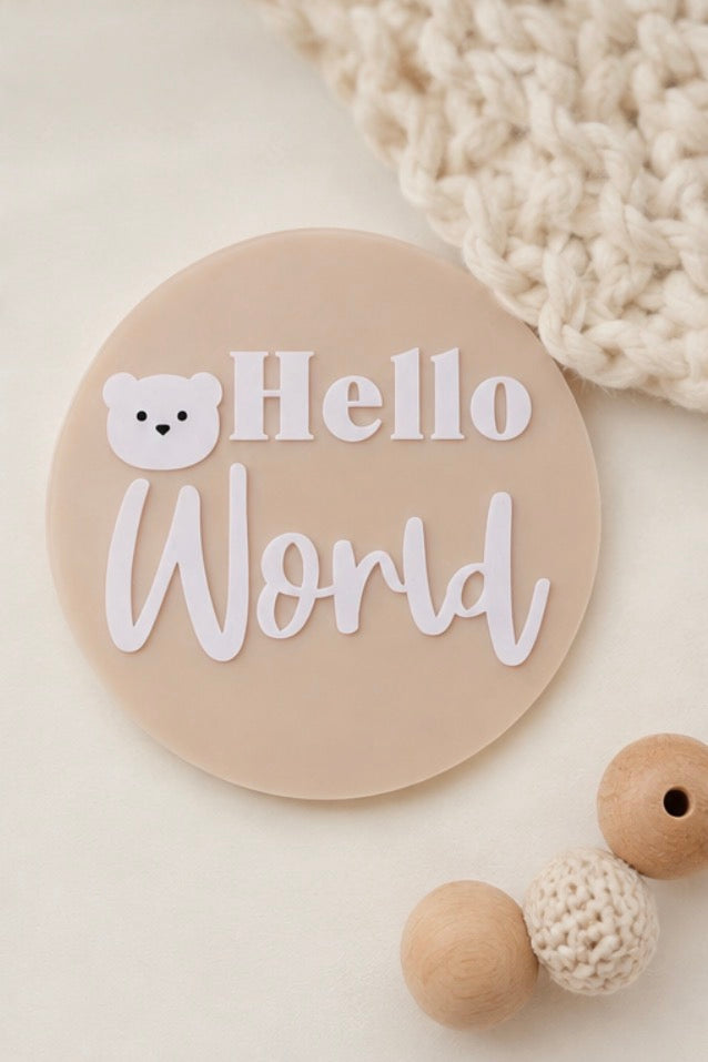 Personalised Baby Milestone Disc Set | Baby Photo Prop | New Baby Gift