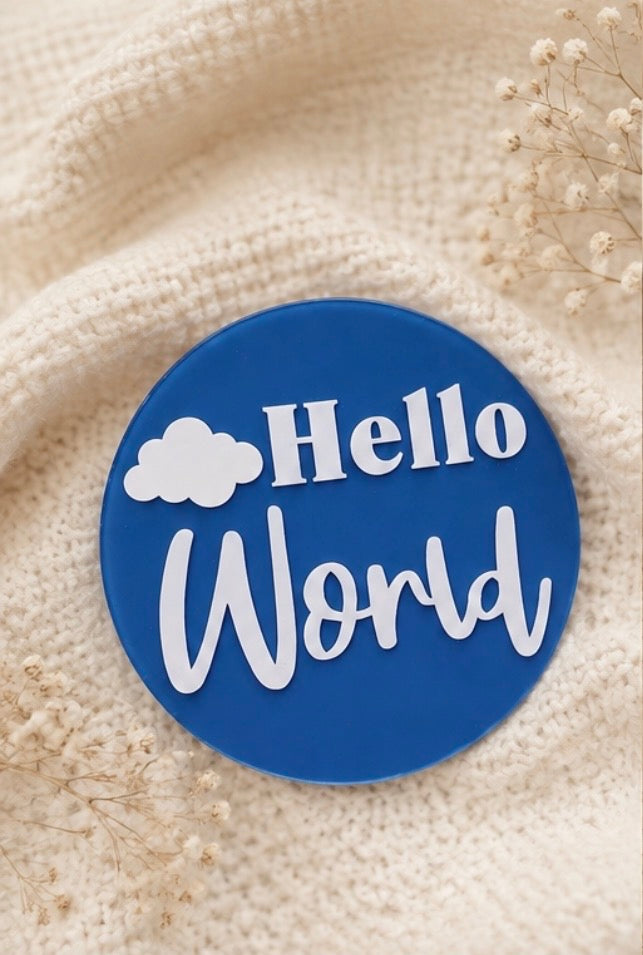 Personalised Baby Milestone Disc Set | Baby Photo Prop | New Baby Gift
