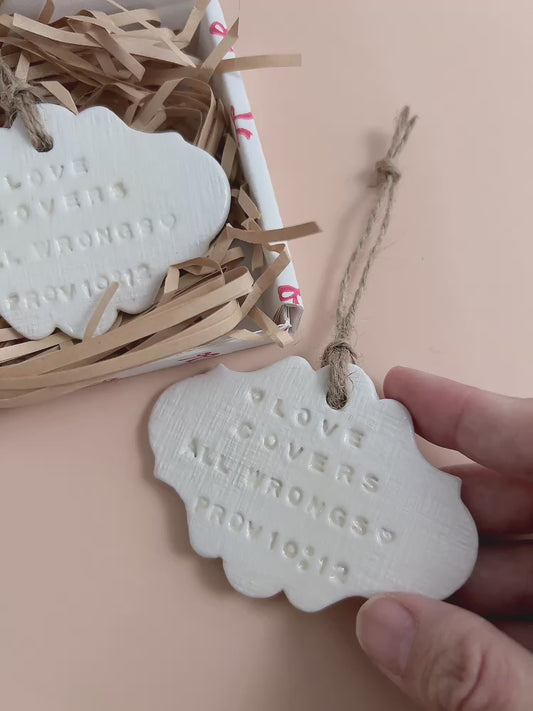 Love Covers All Wrong | Handmade Christian Gift | Scripture Decor | Comes in Gift Box