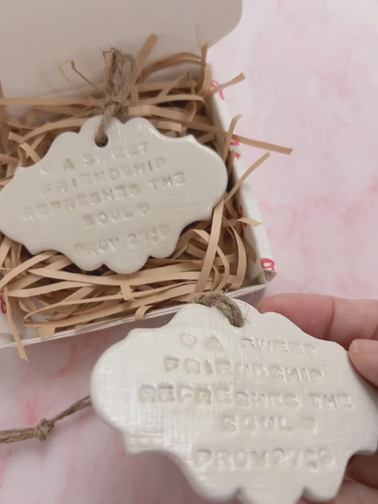 A Sweet Friendship Refreshes The Soul | Christian Friendship Gift | Handmade Scripture Decor